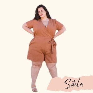 Sotela | Yucca Romper in Natural Twill | size 4 Tall